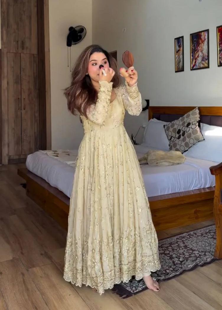 Timeless Grace Cream Dress Elegance