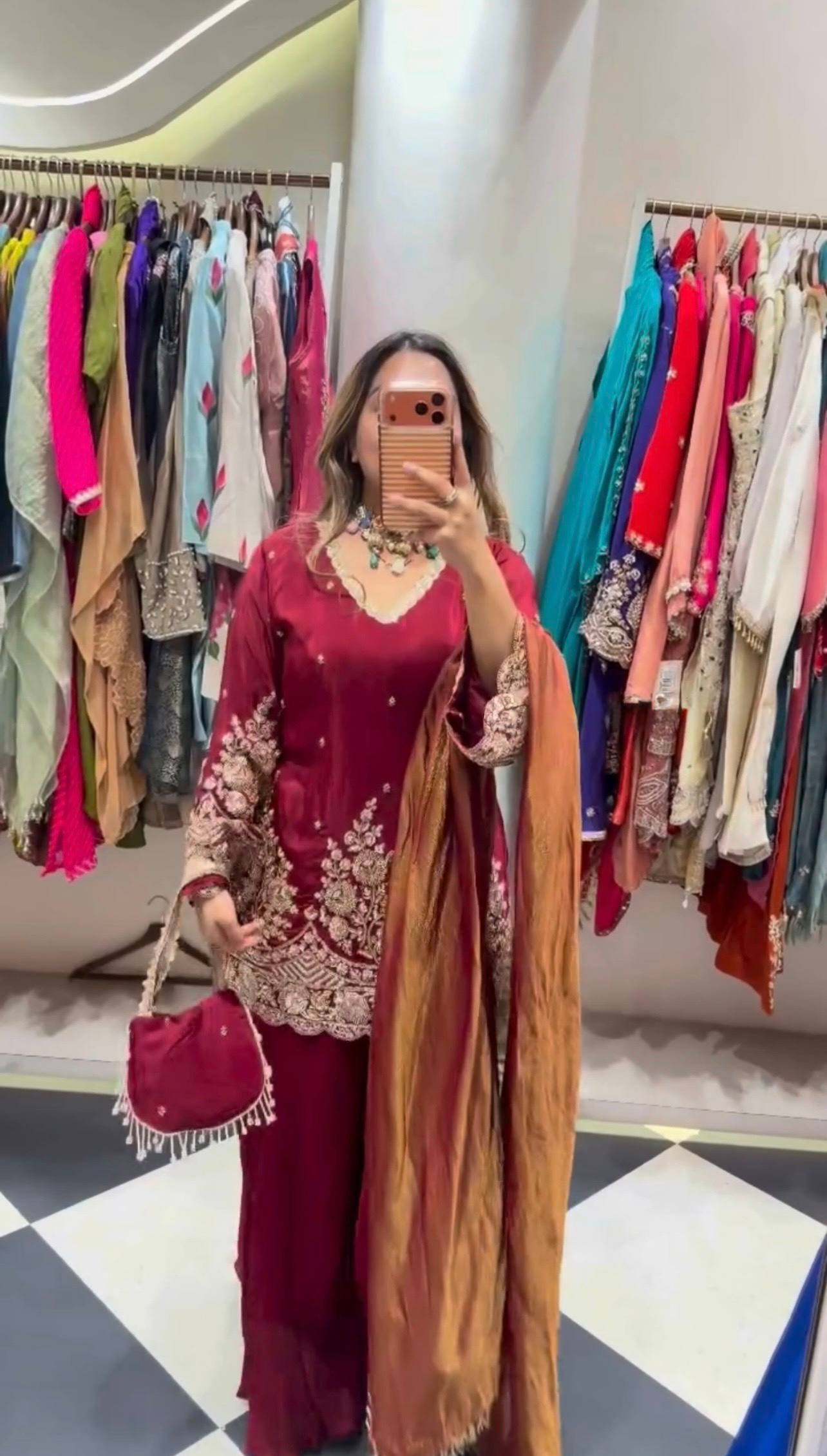 Maroon Majesty Selfie Perfection for You