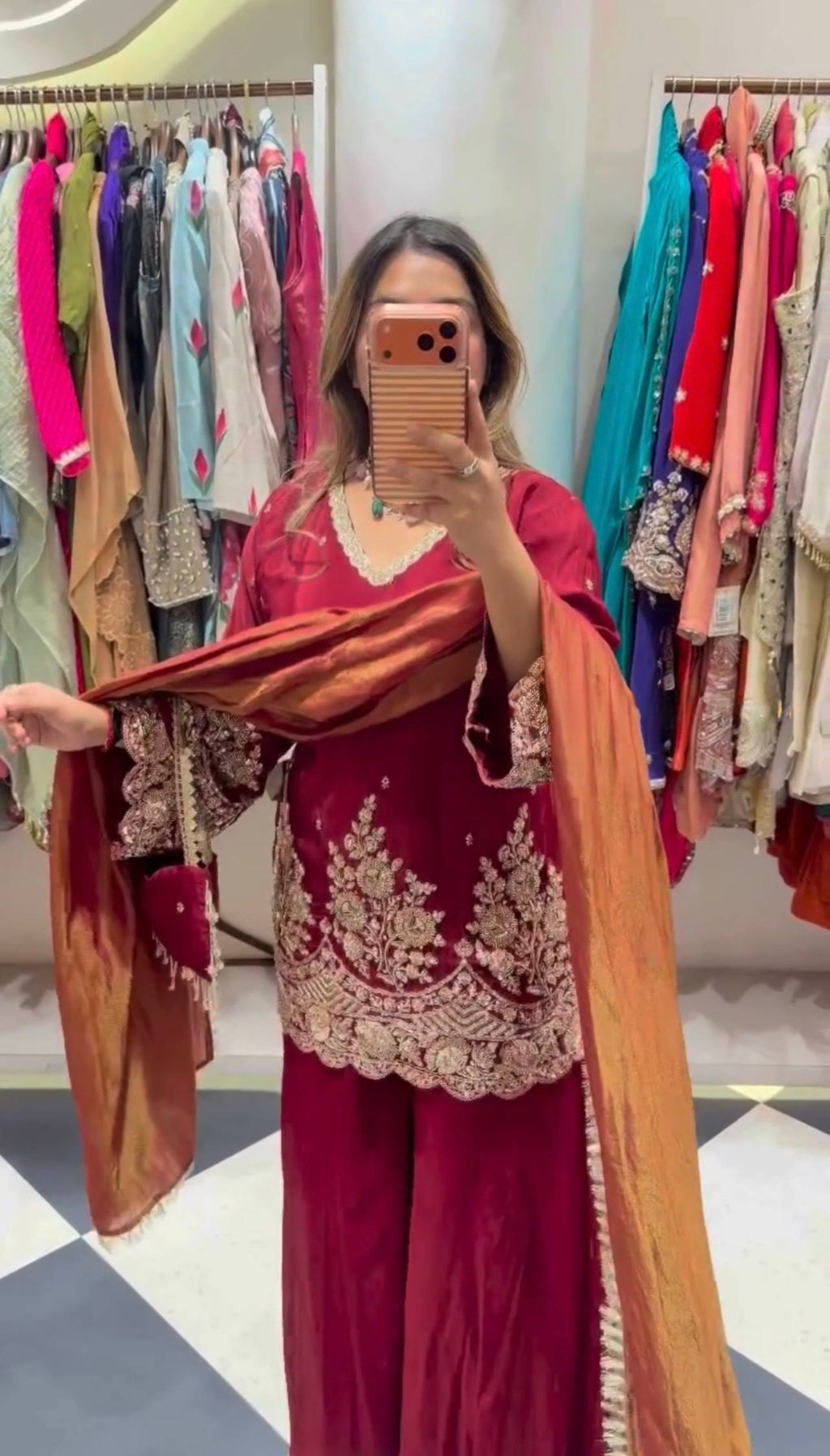 Maroon Majesty Selfie Perfection for You
