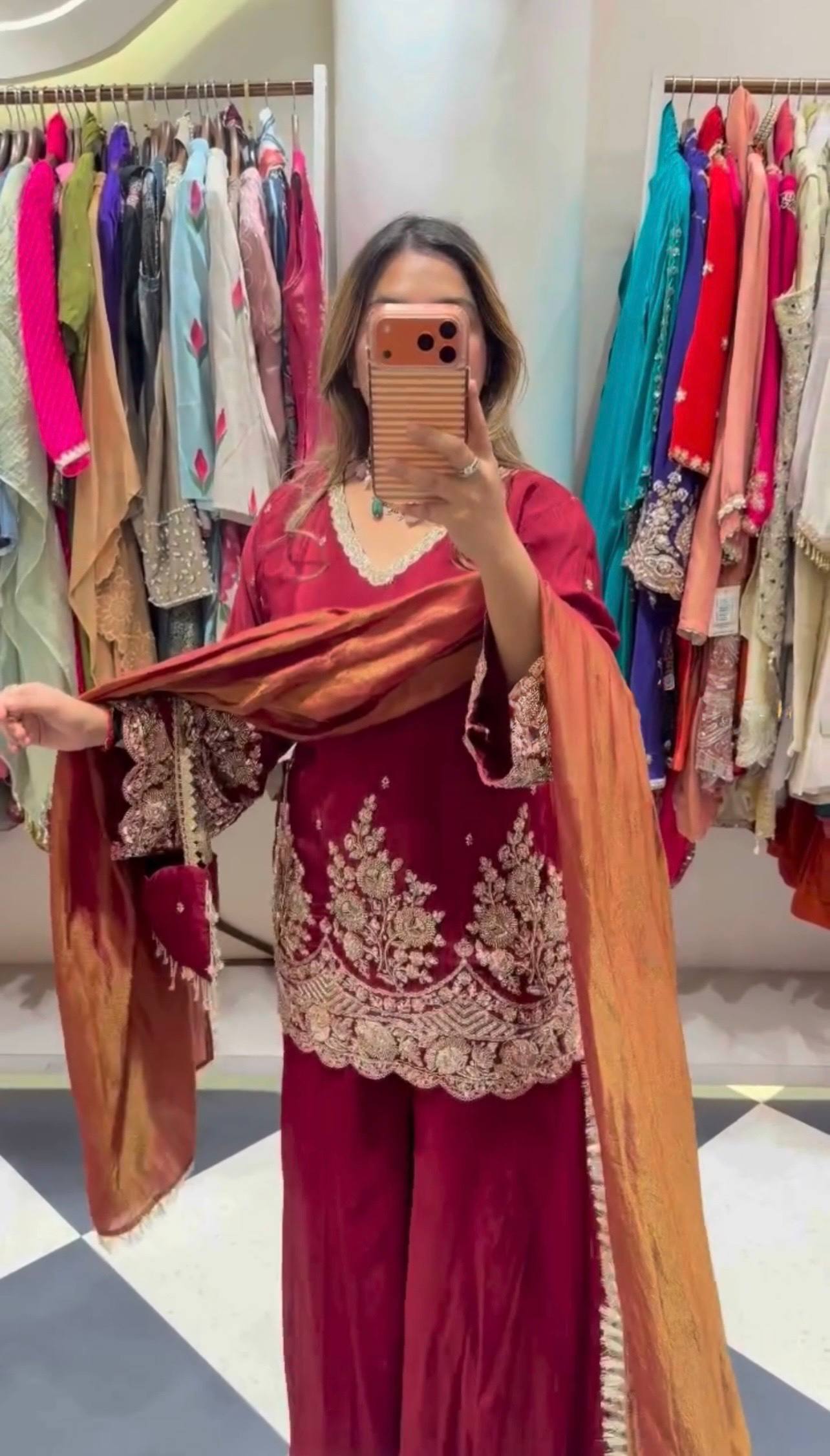 Maroon Majesty Selfie Perfection for You