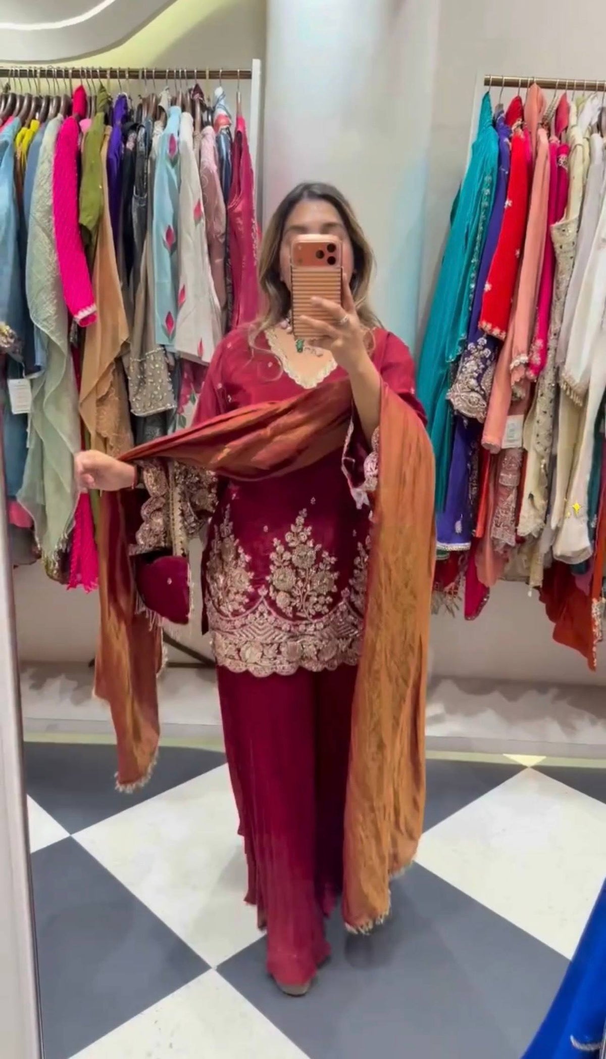 Maroon Majesty Selfie Perfection for You
