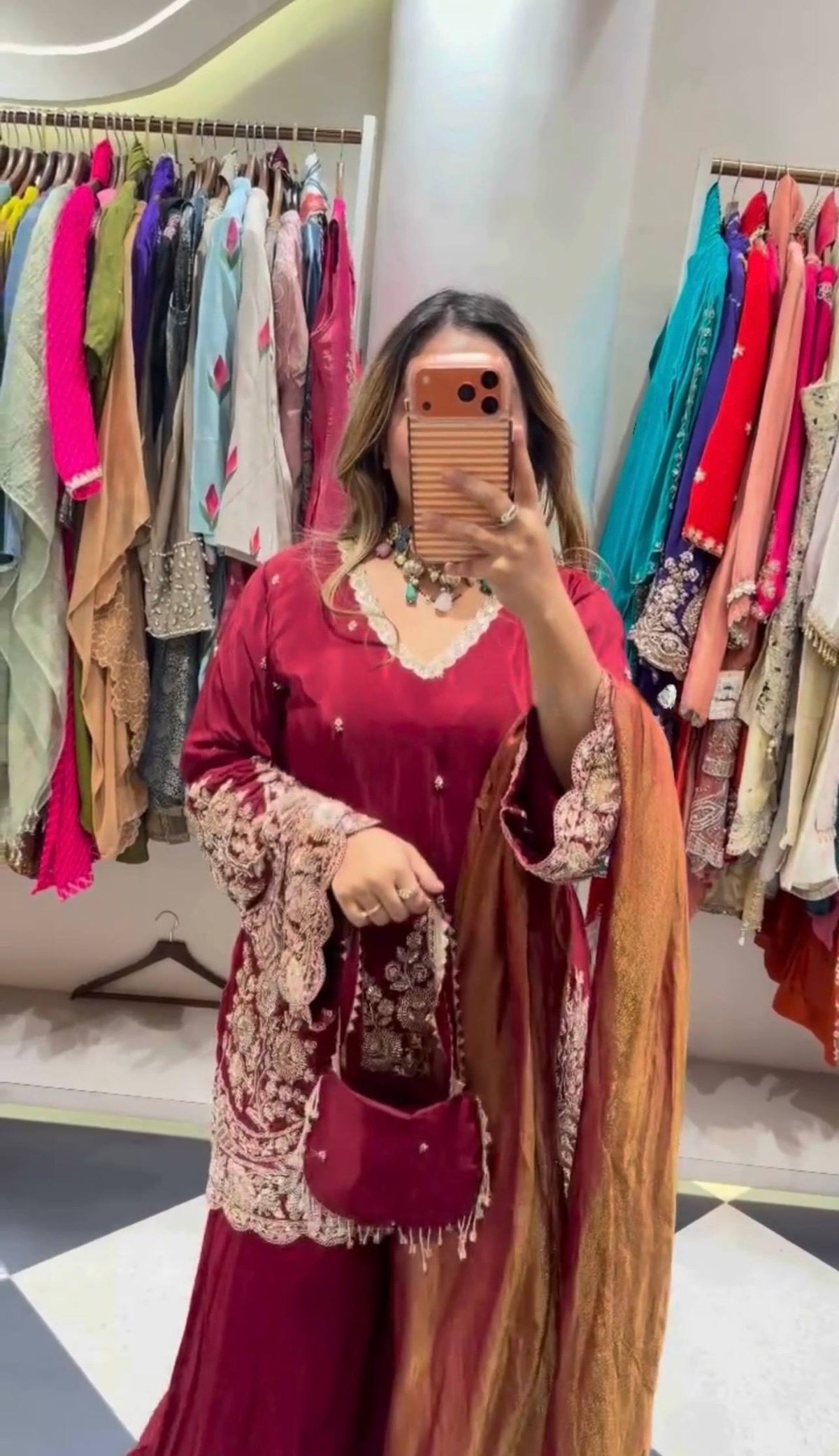Maroon Majesty Selfie Perfection for You
