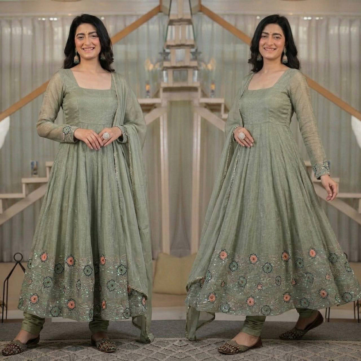 Graceful Anarkali Suit with Intricate Embroidery