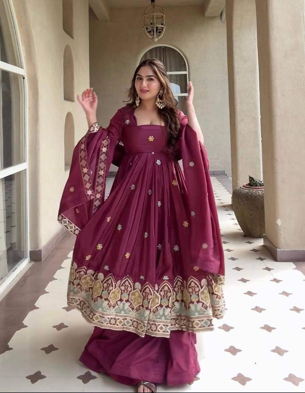 Luxurious Anarkali Suit for Celebrations
