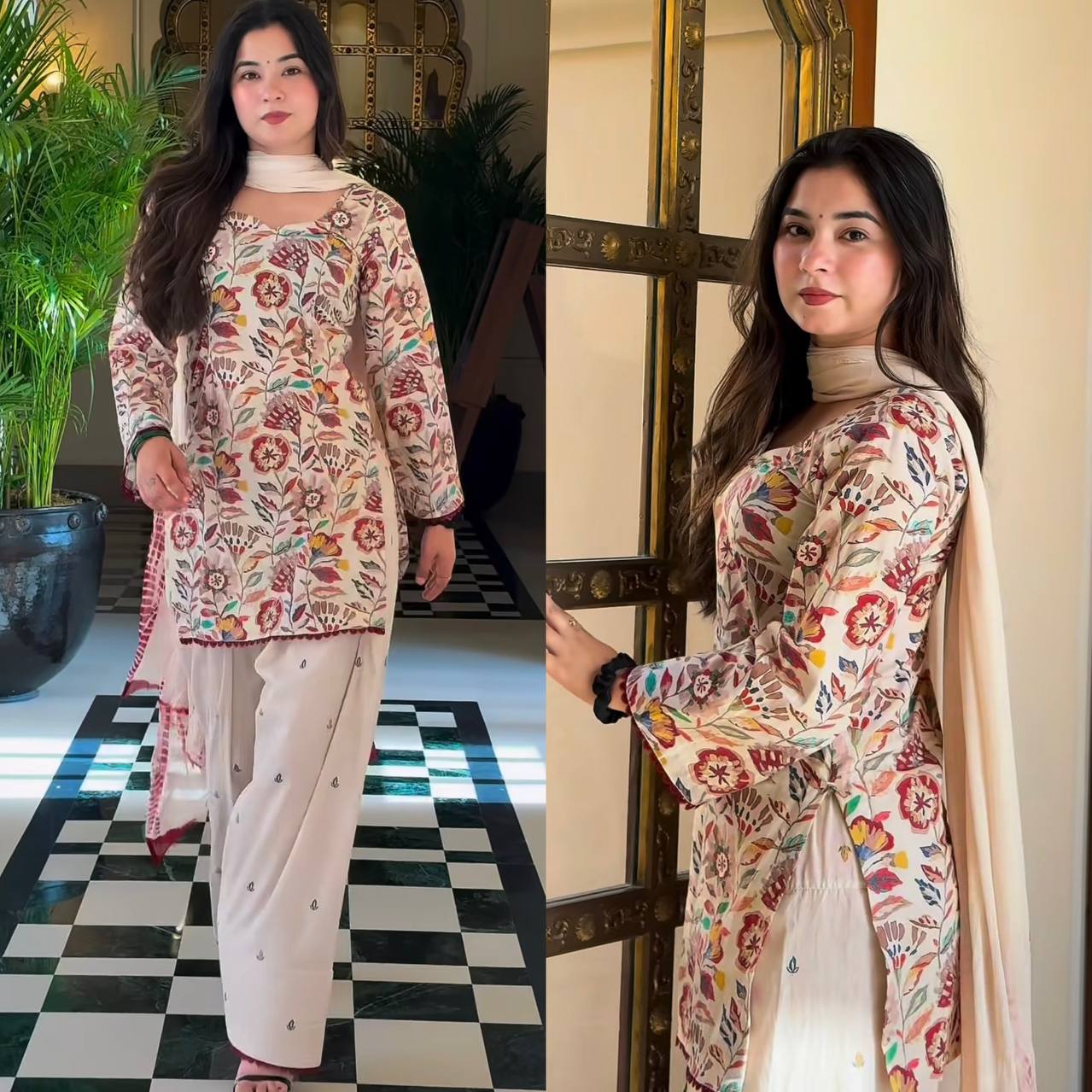 Elegant Floral Suit for Modern Women