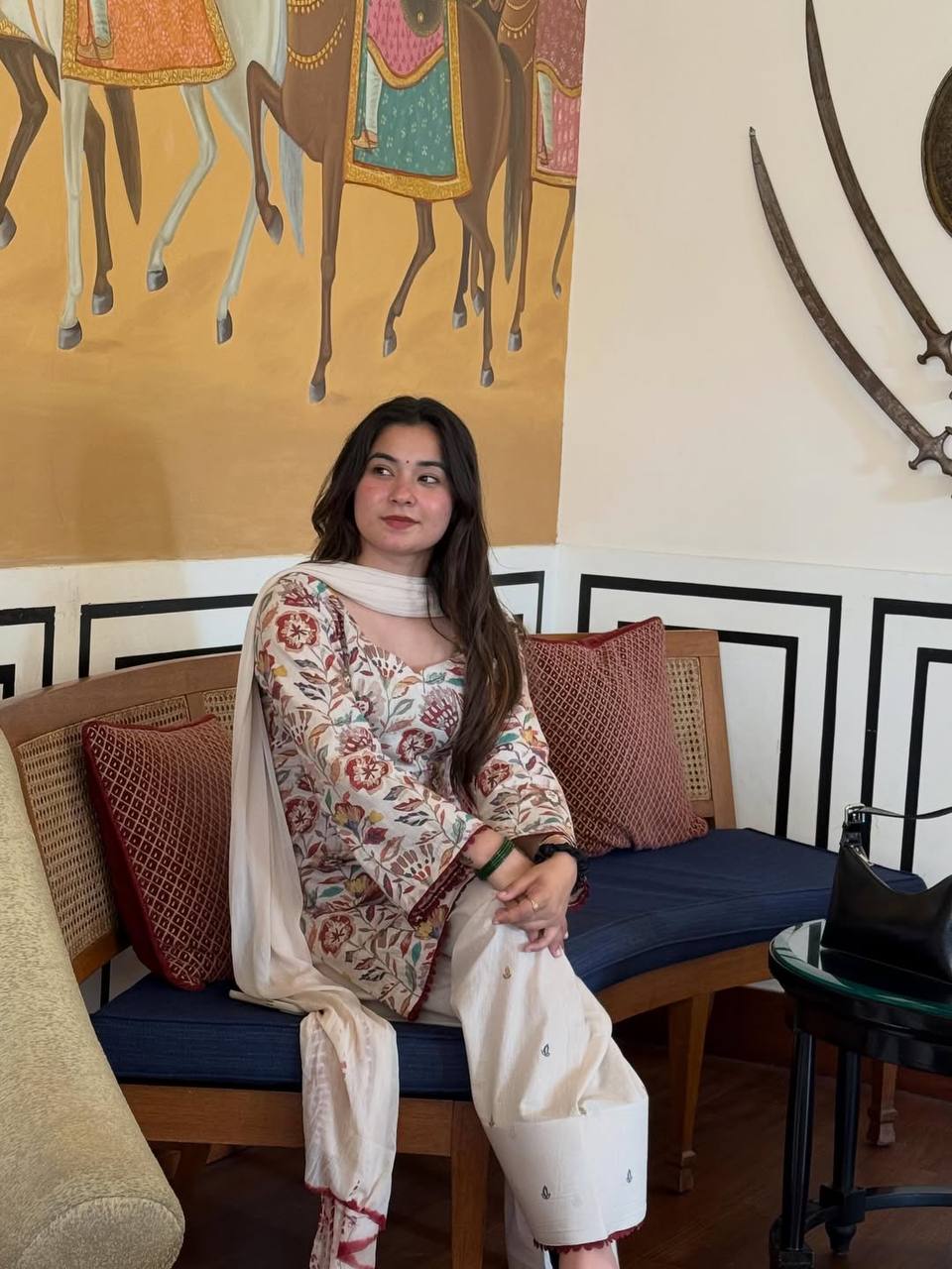 Elegant Floral Suit for Modern Women