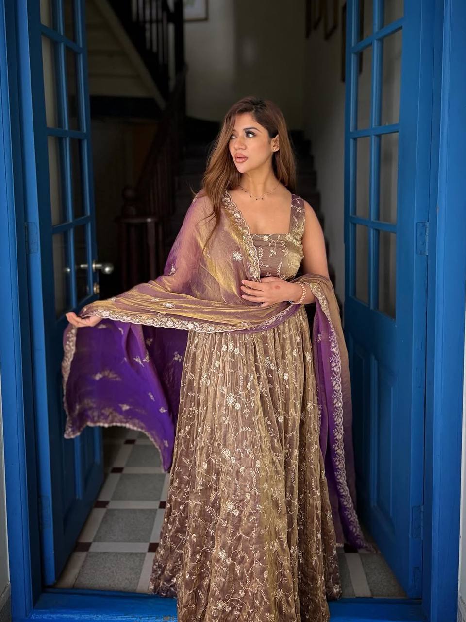 Captivating Dance in Rich Purple Dress