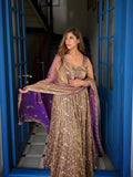 Captivating Dance in Rich Purple Dress