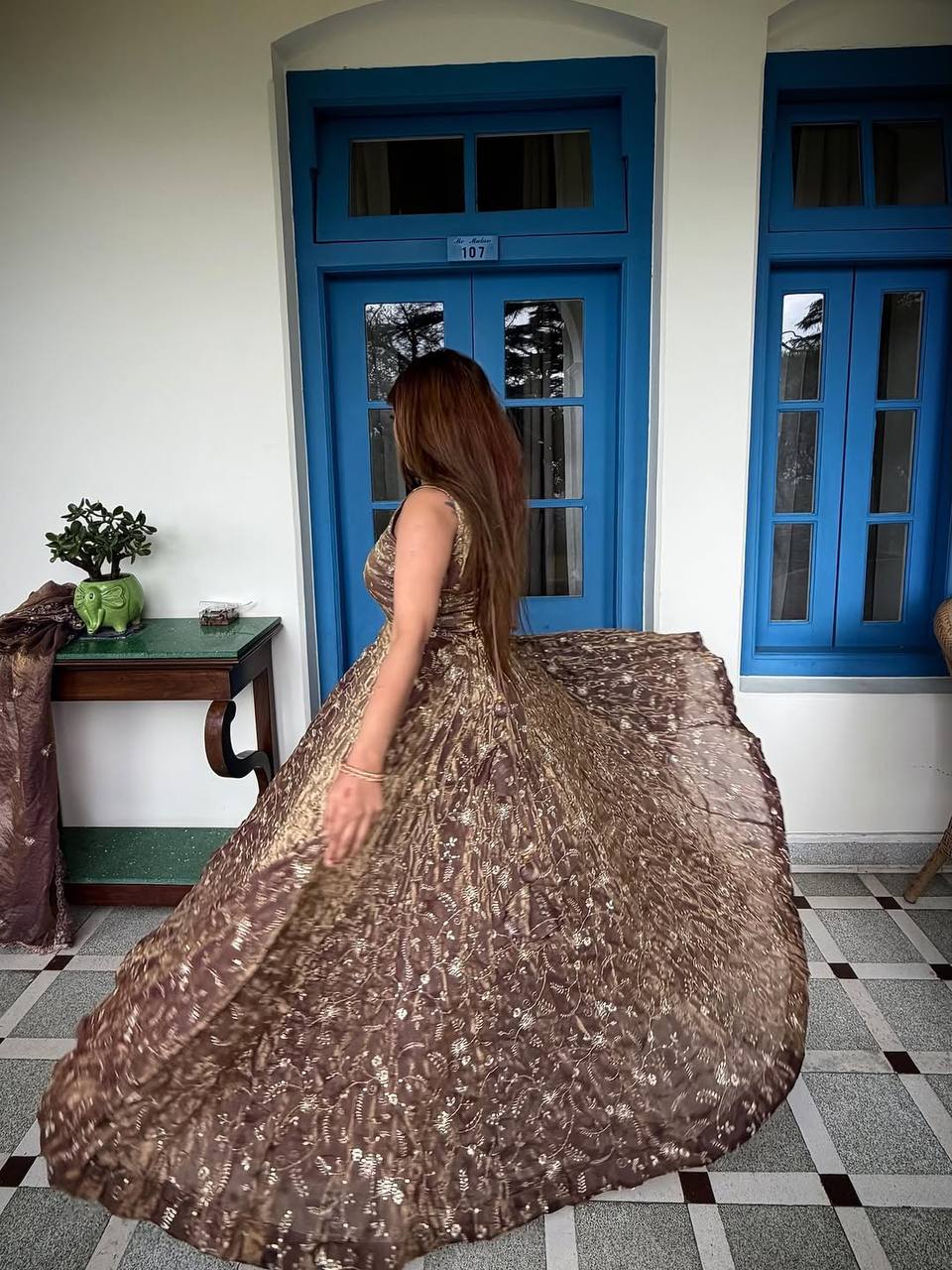 Captivating Dance in Rich Purple Dress