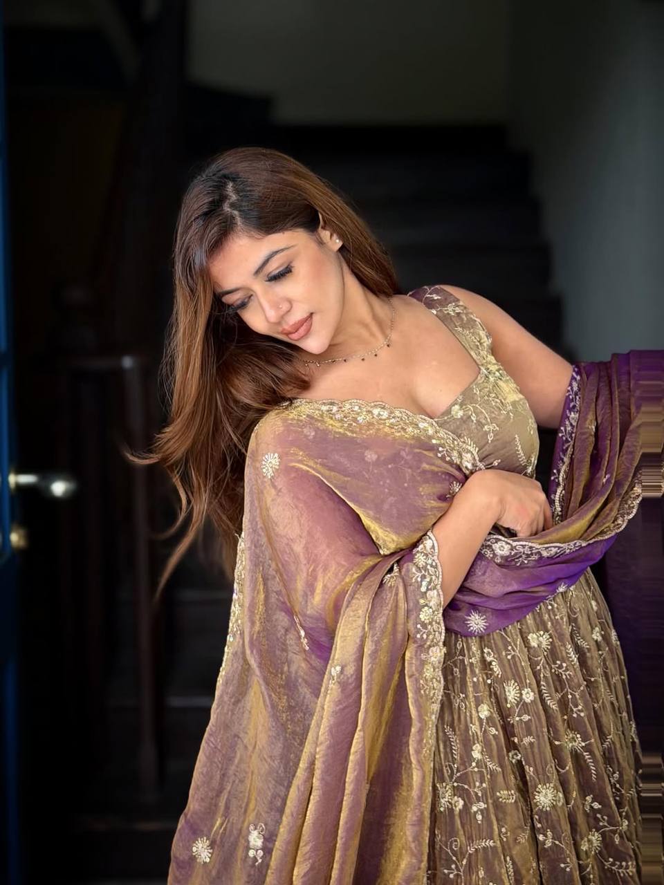 Captivating Dance in Rich Purple Dress