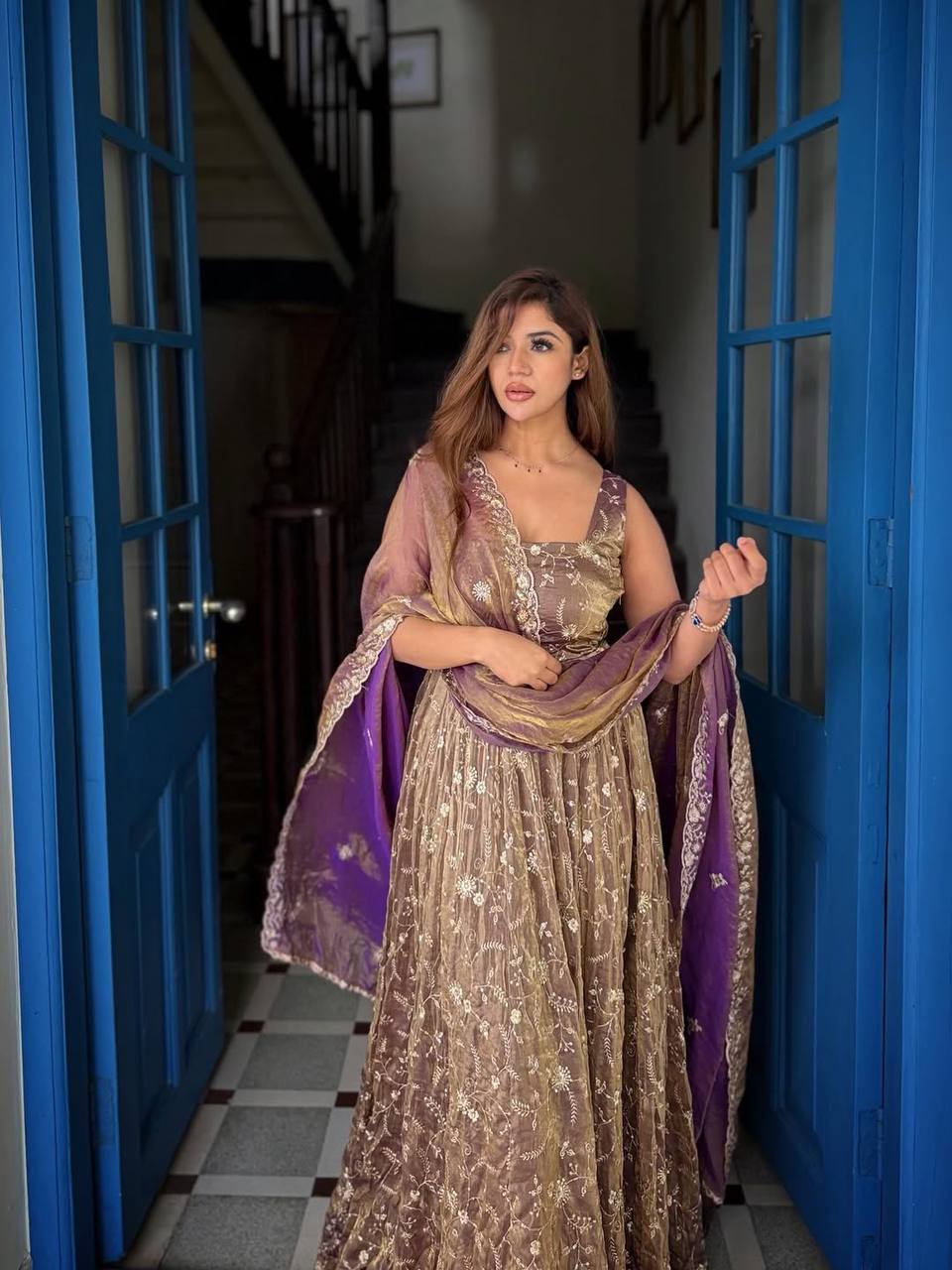 Captivating Dance in Rich Purple Dress