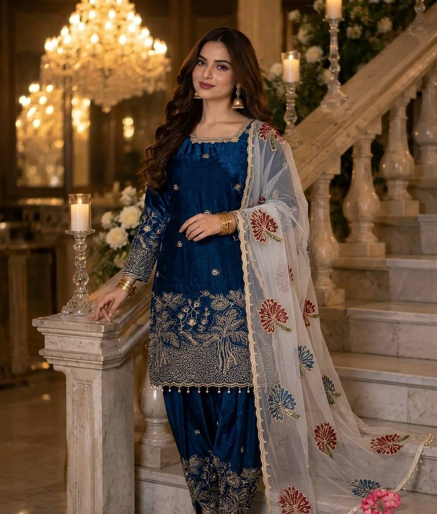 Chic Blue Suit Set for Special Occasions