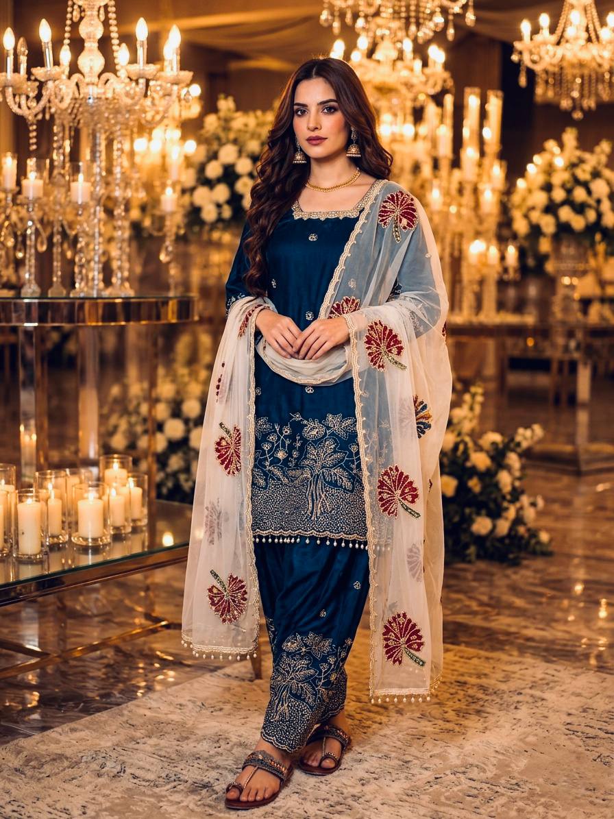 Chic Blue Suit Set for Special Occasions