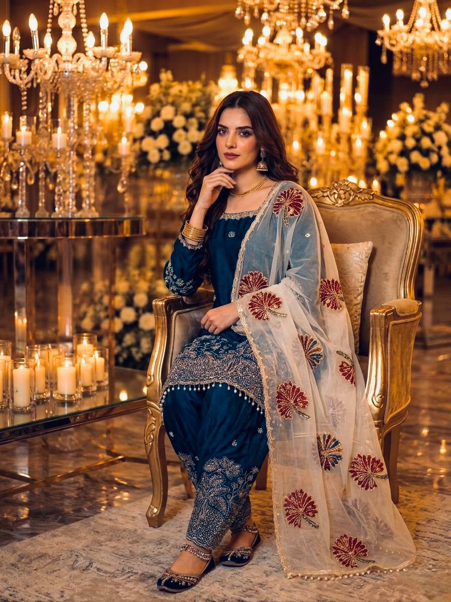 Chic Blue Suit Set for Special Occasions