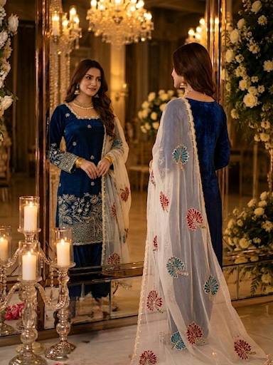 Chic Blue Suit Set for Special Occasions