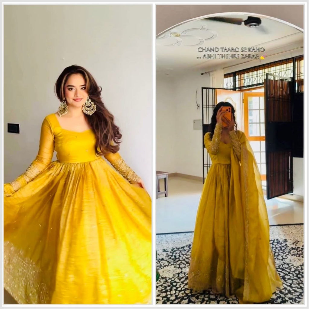 Radiant Elegance in Yellow Gown
