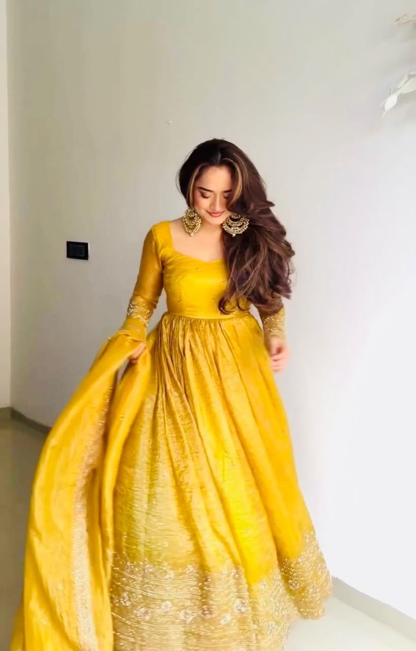 Radiant Elegance in Yellow Gown