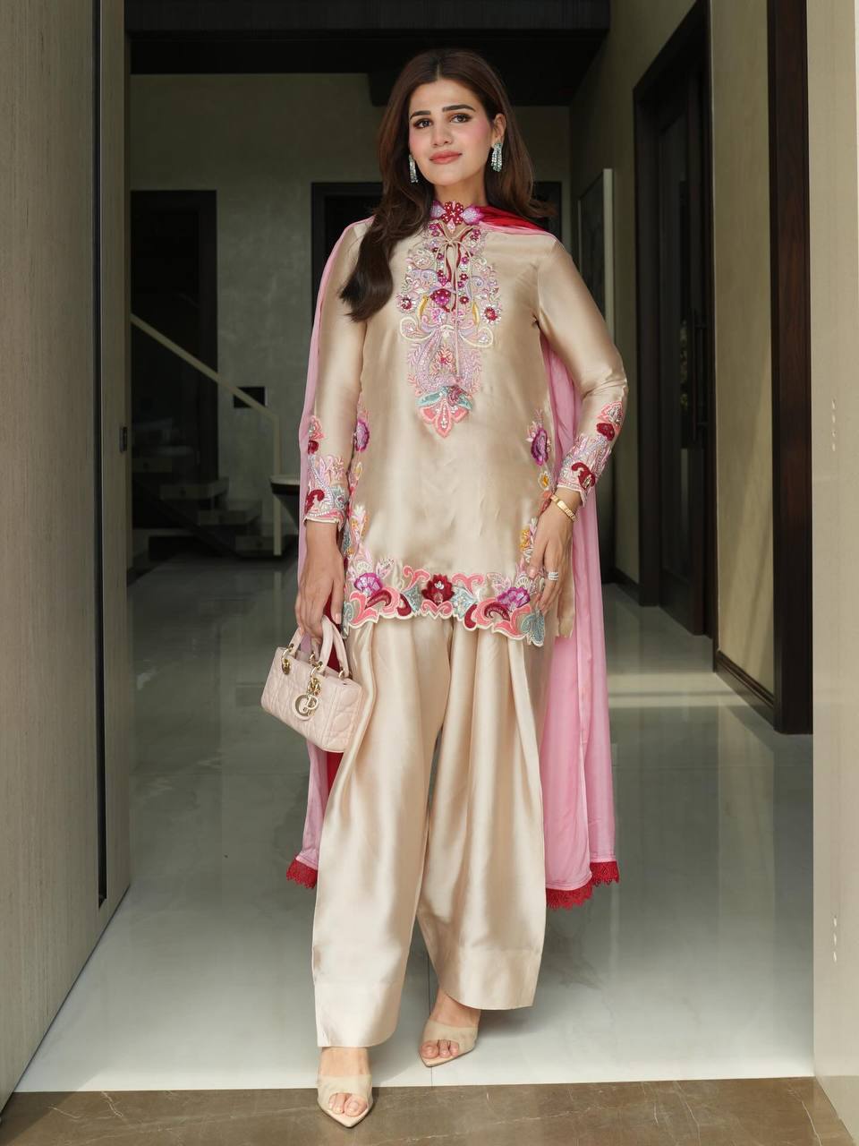 Timeless Beauty in Striking Ensemble