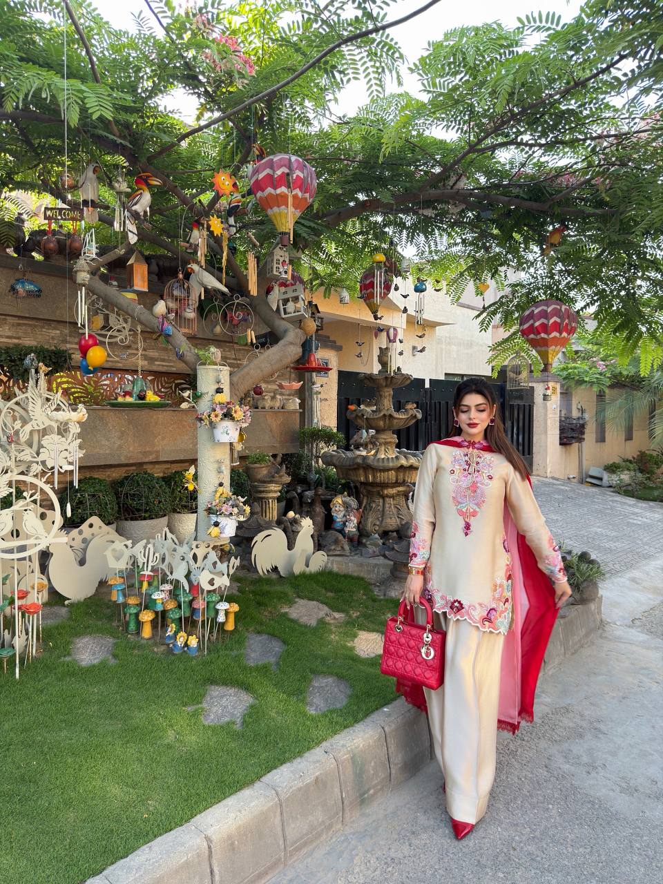 Timeless Beauty in Striking Ensemble