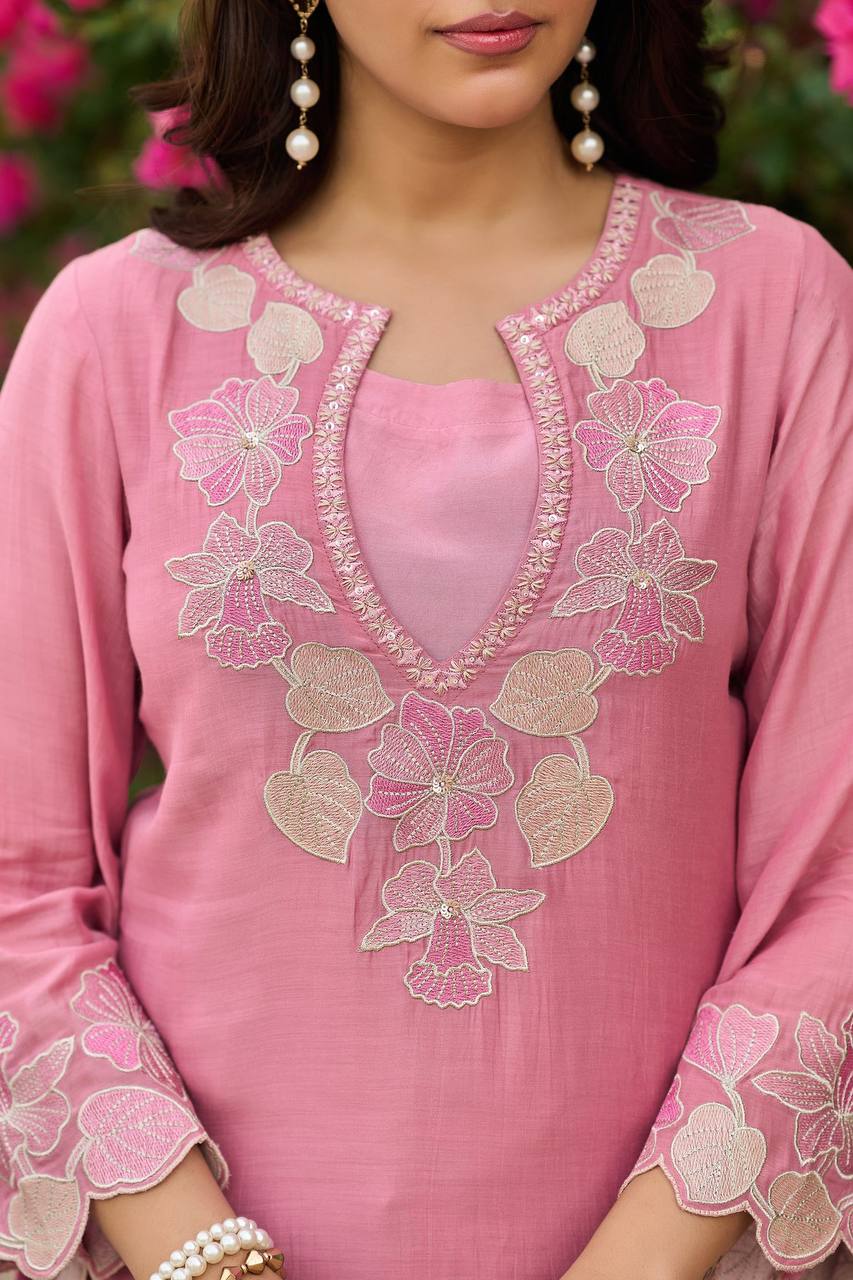 Graceful Pink Outfit for Special Events