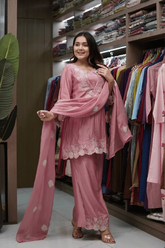 Graceful Pink Outfit for Special Events