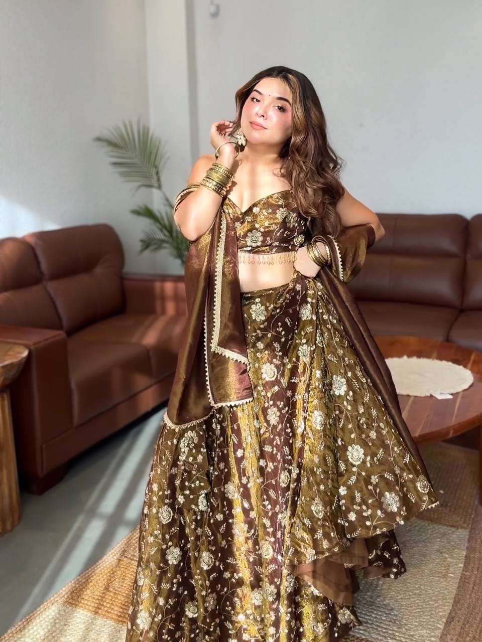 Luxurious Gold Choli for Festive Celebrations
