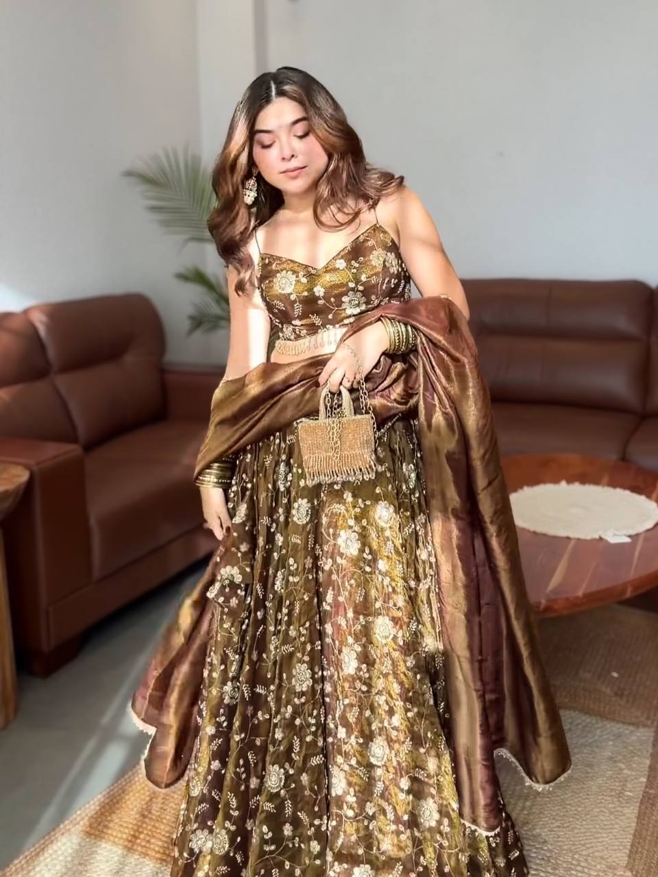 Luxurious Gold Choli for Festive Celebrations
