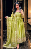 Graceful Green Anarkali Suit for Special Occasions