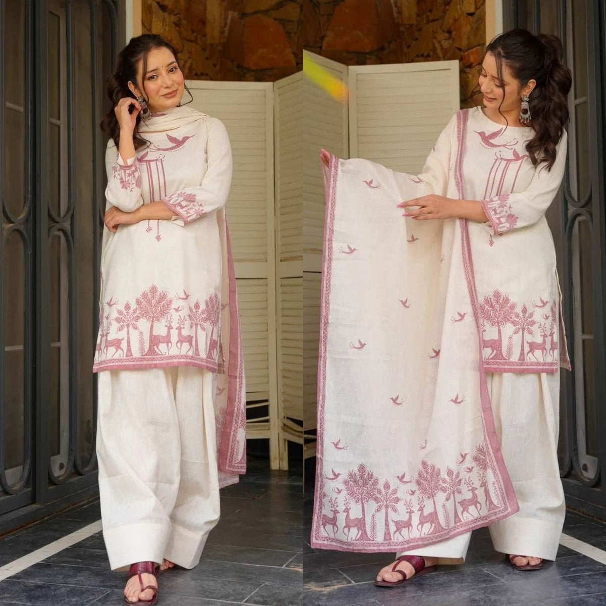 Elegant Fusion: A Woman in Sari Splendor