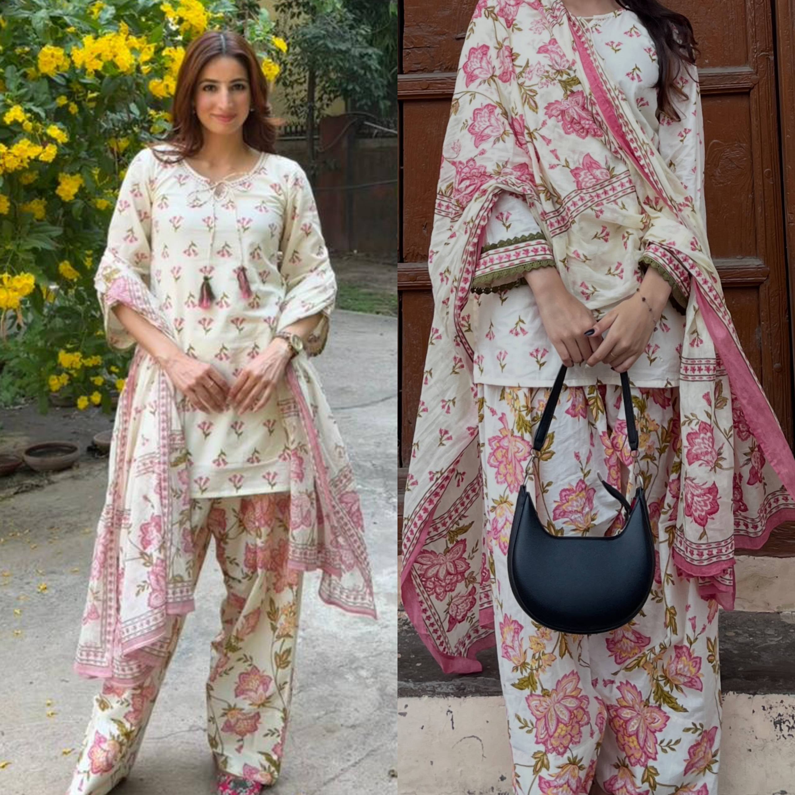 Elegant Floral Suit for Modern Women