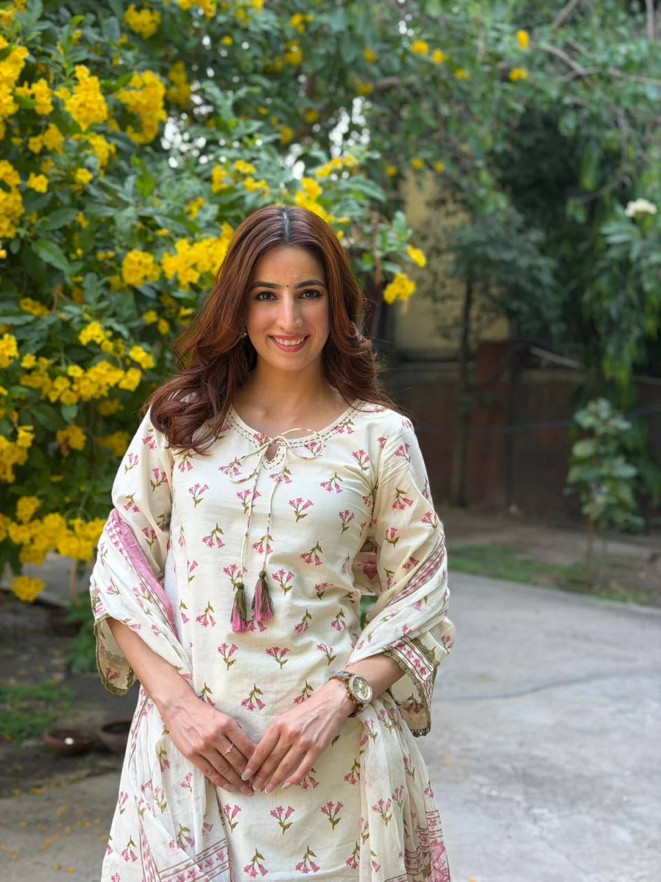 Elegant Floral Suit for Modern Women