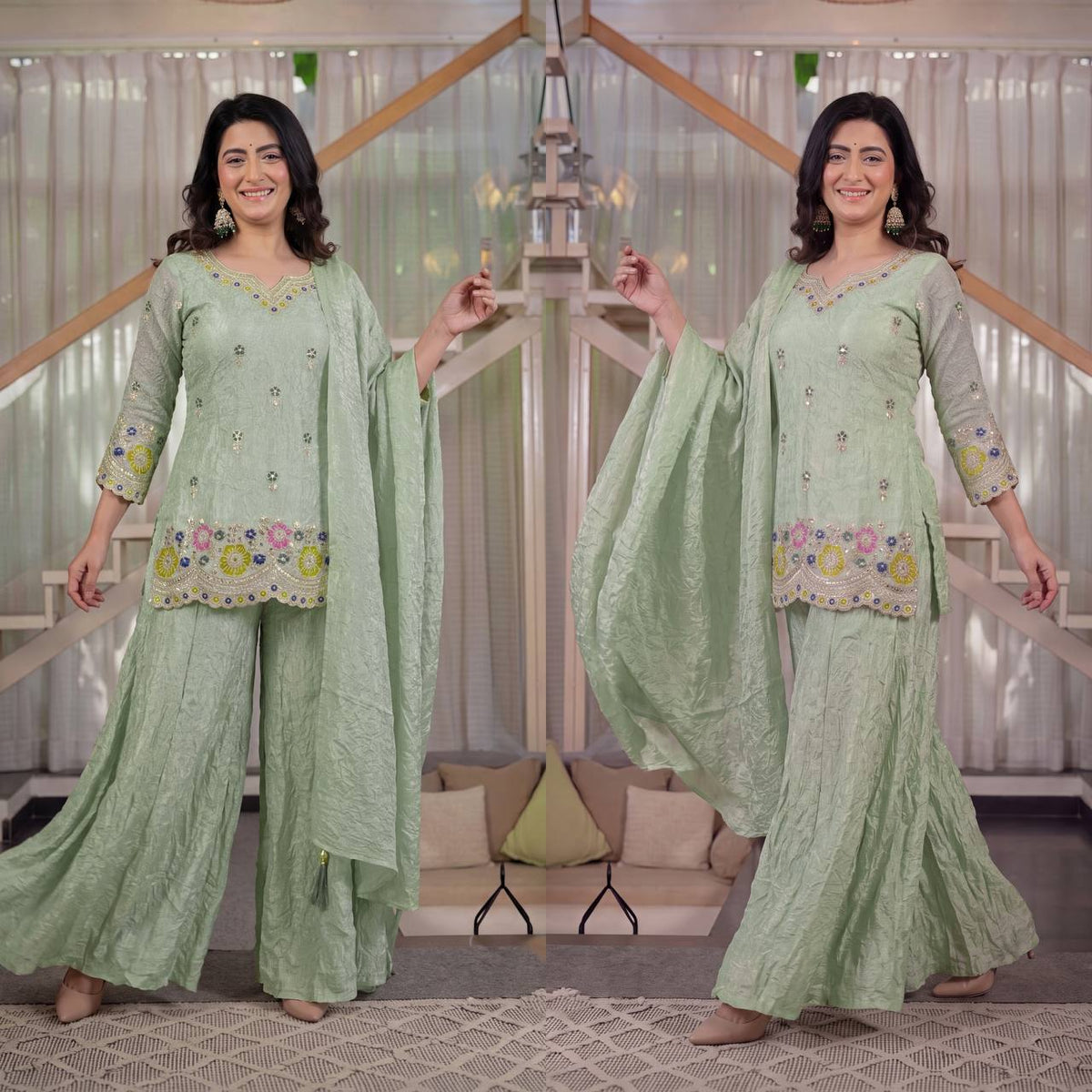 Graceful ensemble perfect for festive occasions and gatherings