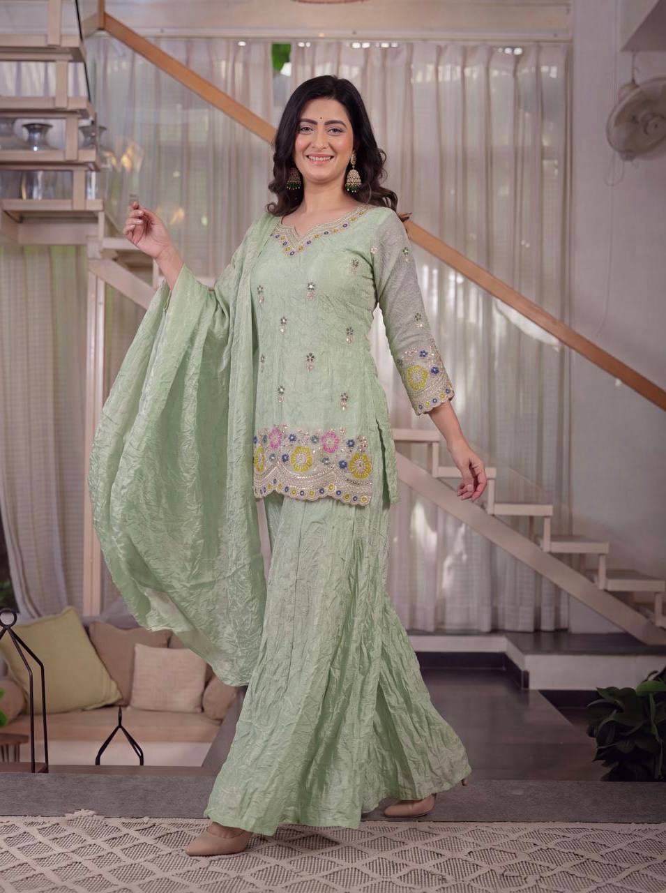 Graceful ensemble perfect for festive occasions and gatherings