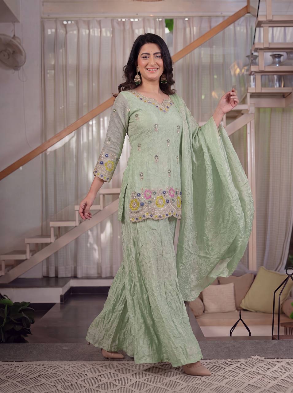 Graceful ensemble perfect for festive occasions and gatherings