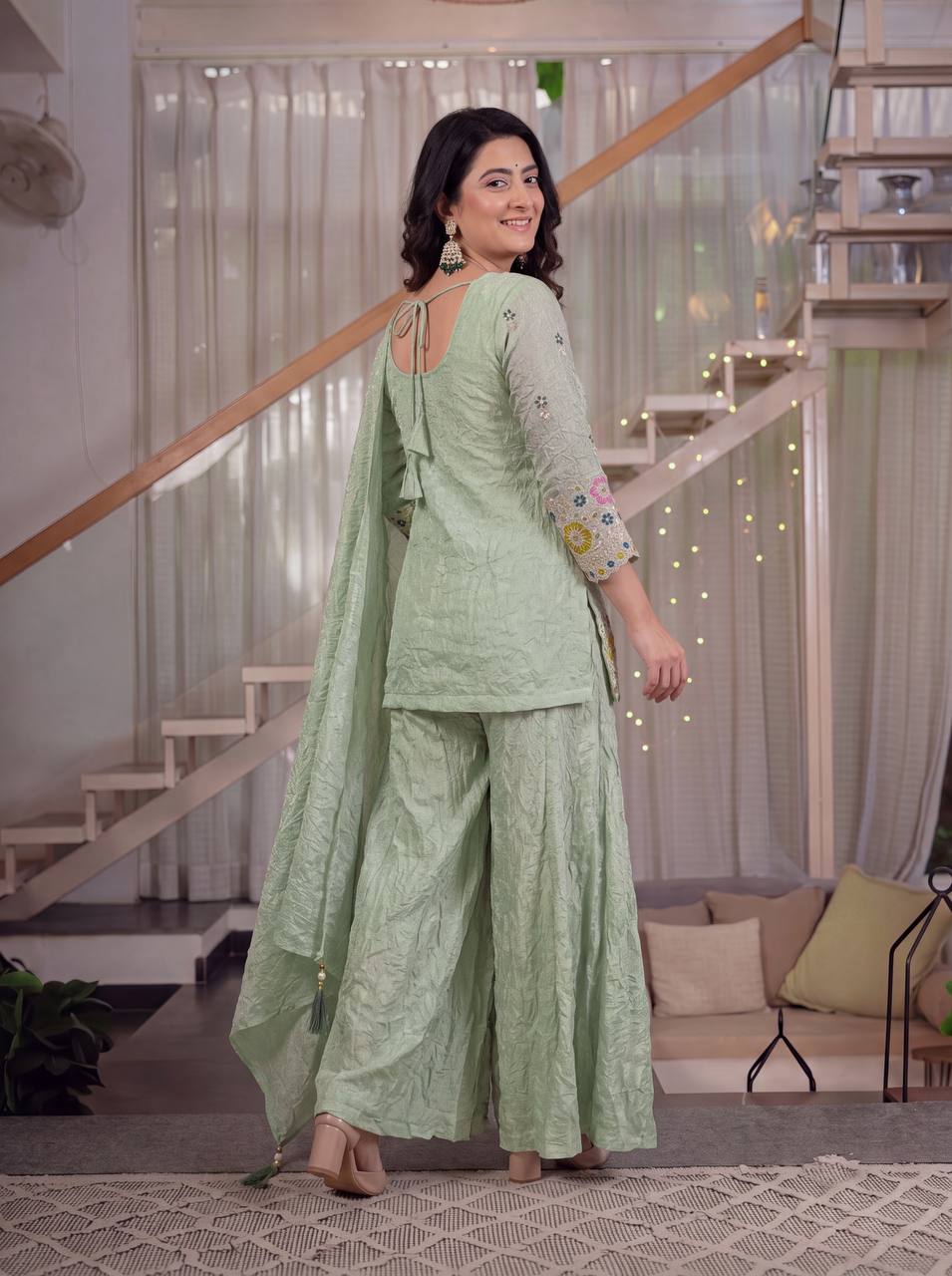 Graceful ensemble perfect for festive occasions and gatherings
