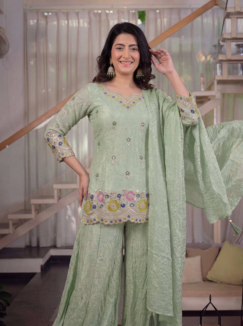 Graceful ensemble perfect for festive occasions and gatherings
