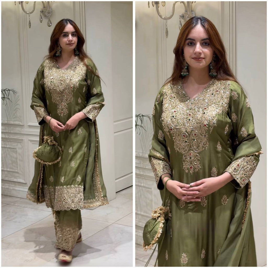 Luxurious Embroidered Suit for Modern Elegance