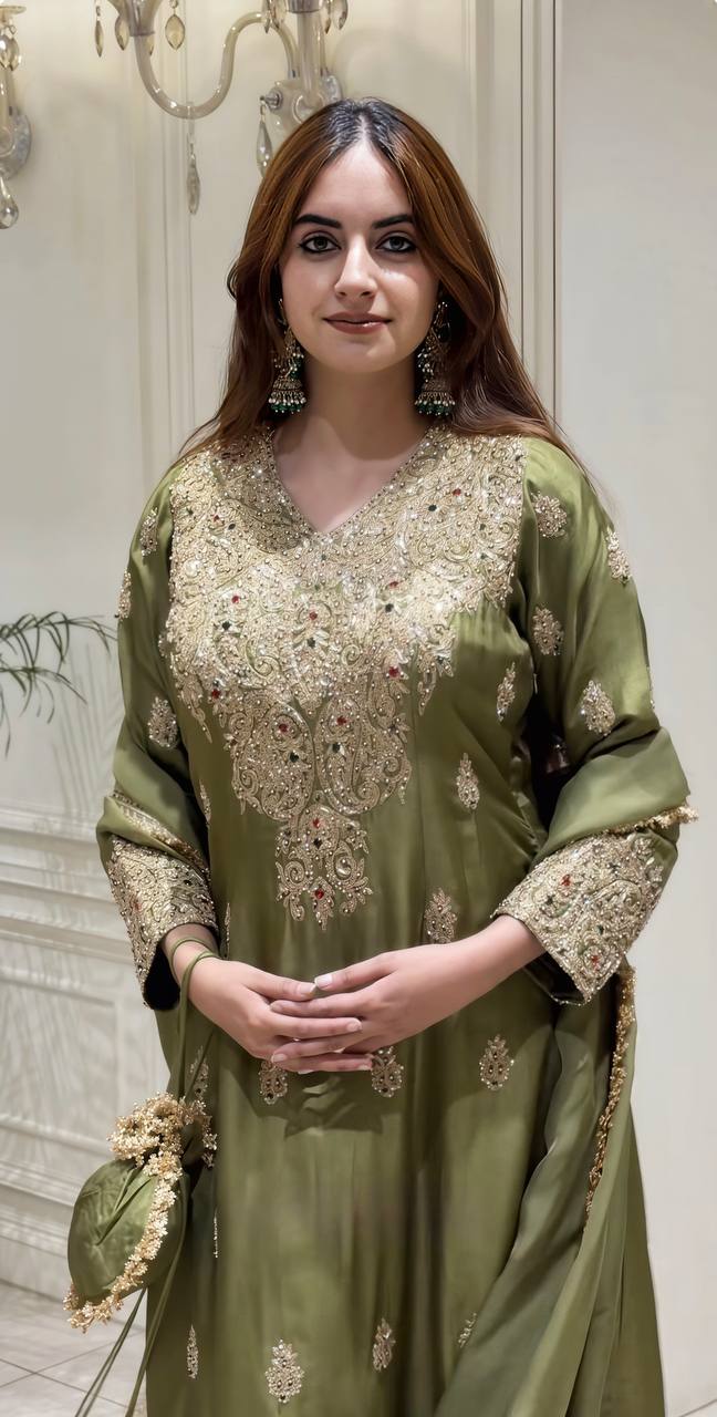 Luxurious Embroidered Suit for Modern Elegance