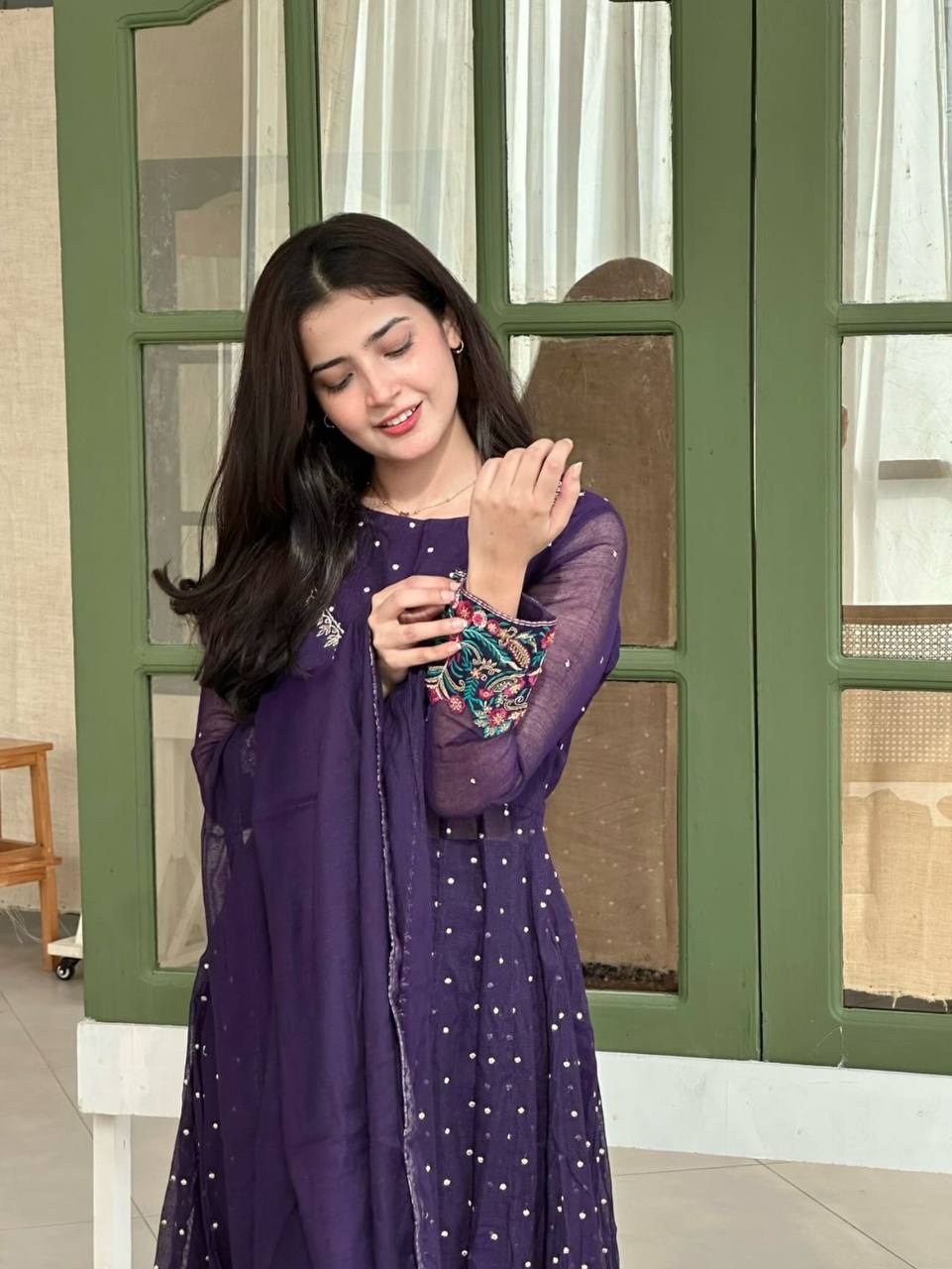 Chic Embroidered Anarkali for Festive Celebrations