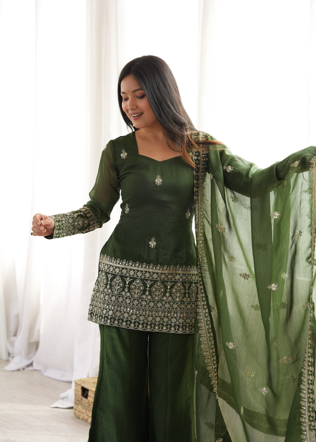 Elegance in Duality Purple and Green