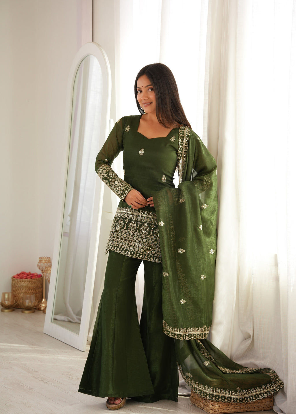 Elegance in Duality Purple and Green
