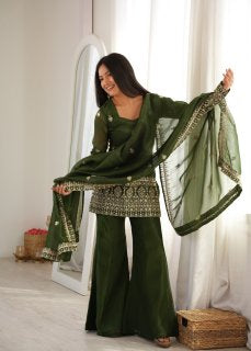 Elegance in Duality Purple and Green