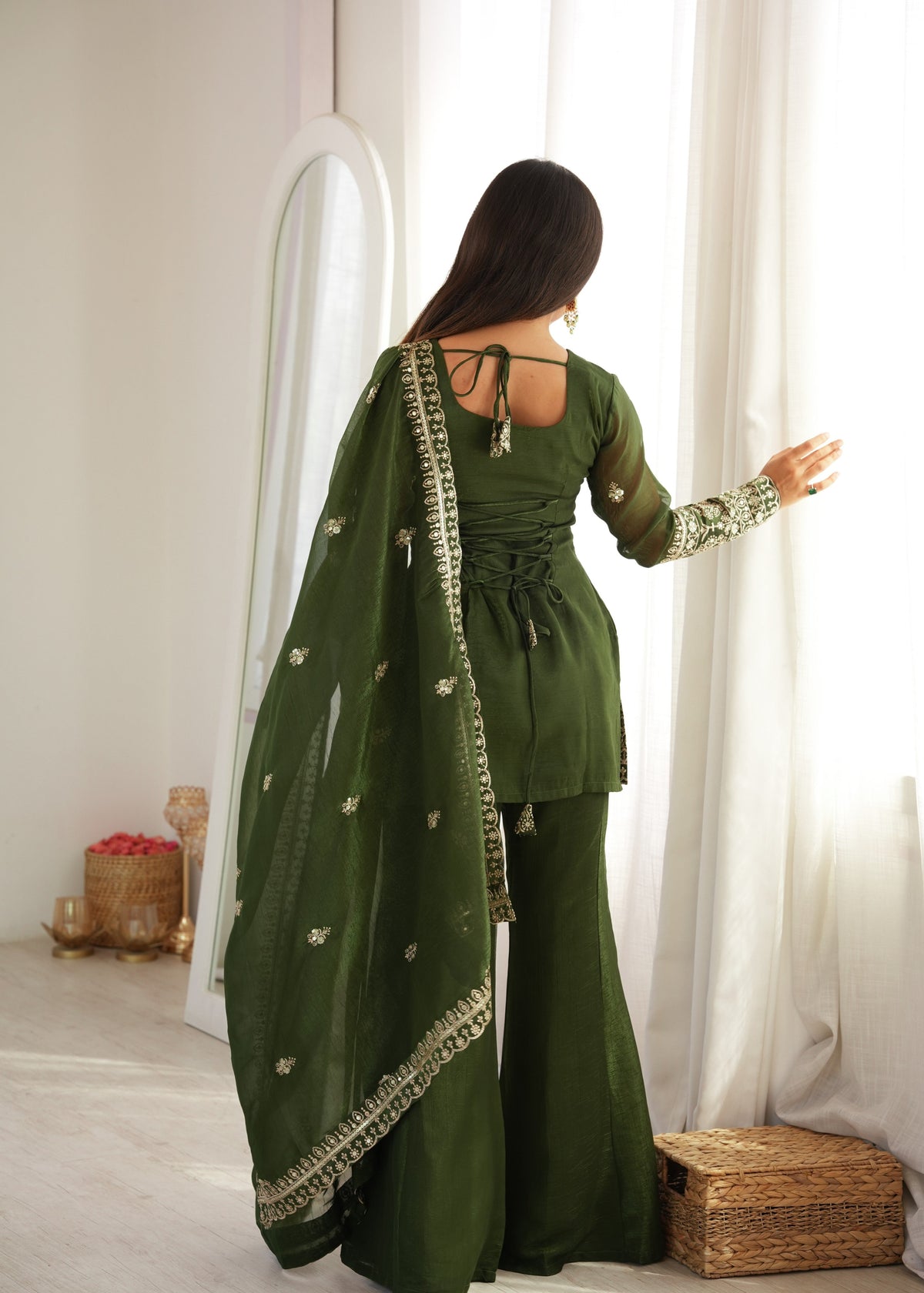 Elegance in Duality Purple and Green
