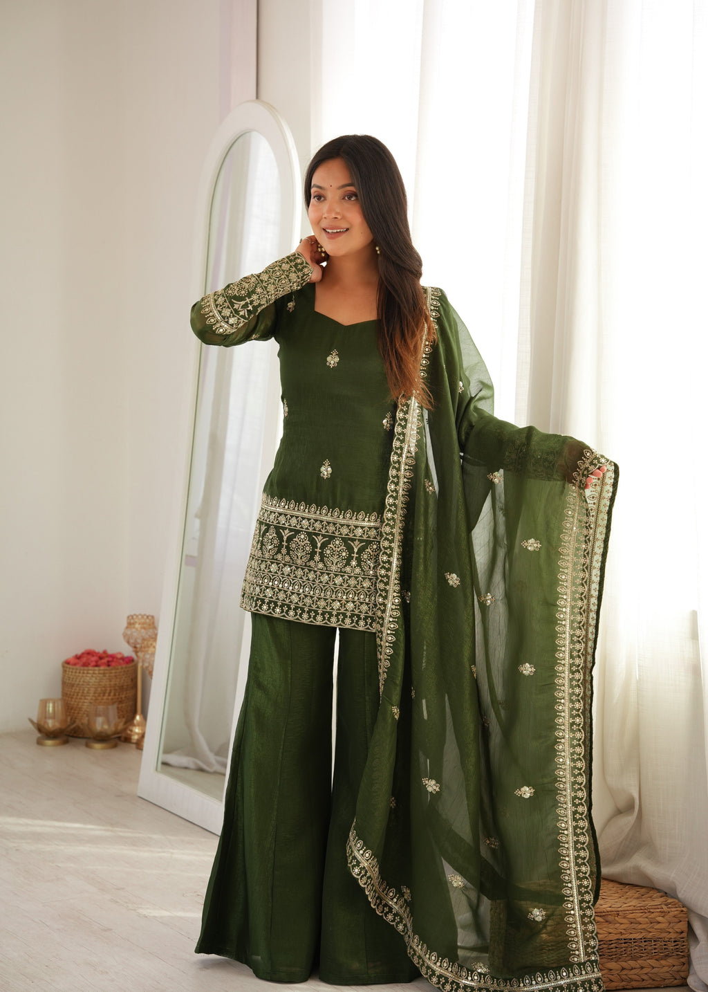 Elegance in Duality Purple and Green