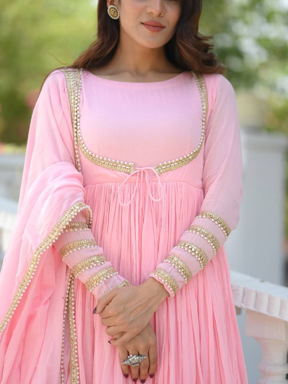 Elegant Pink Anarkali Suit For Women