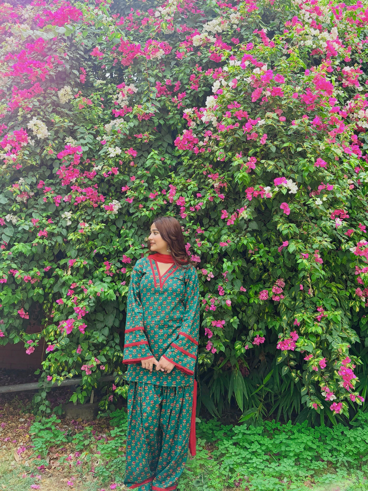 Casual Green Printed Patiala Salwar Suit