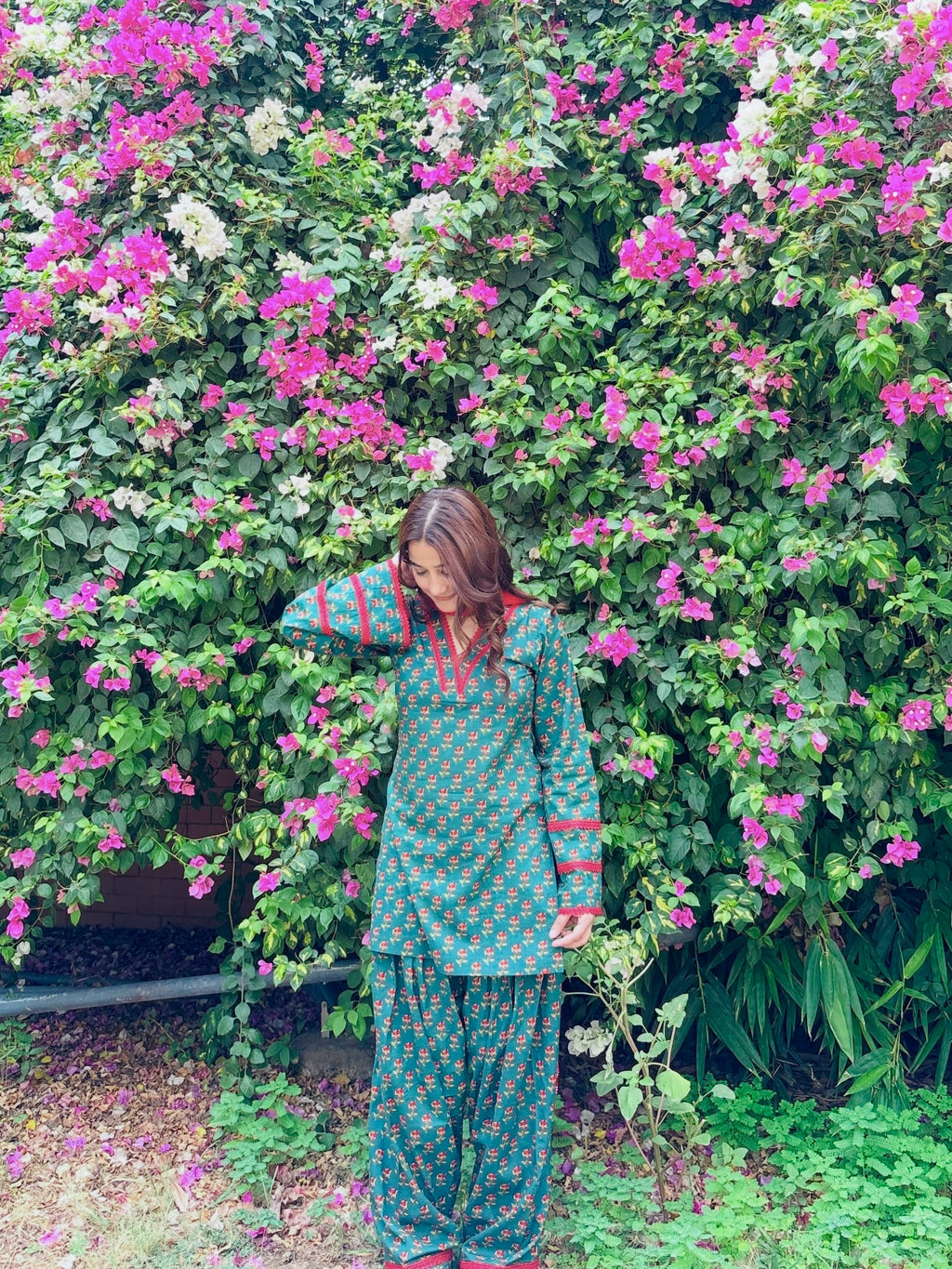 Casual Green Printed Patiala Salwar Suit