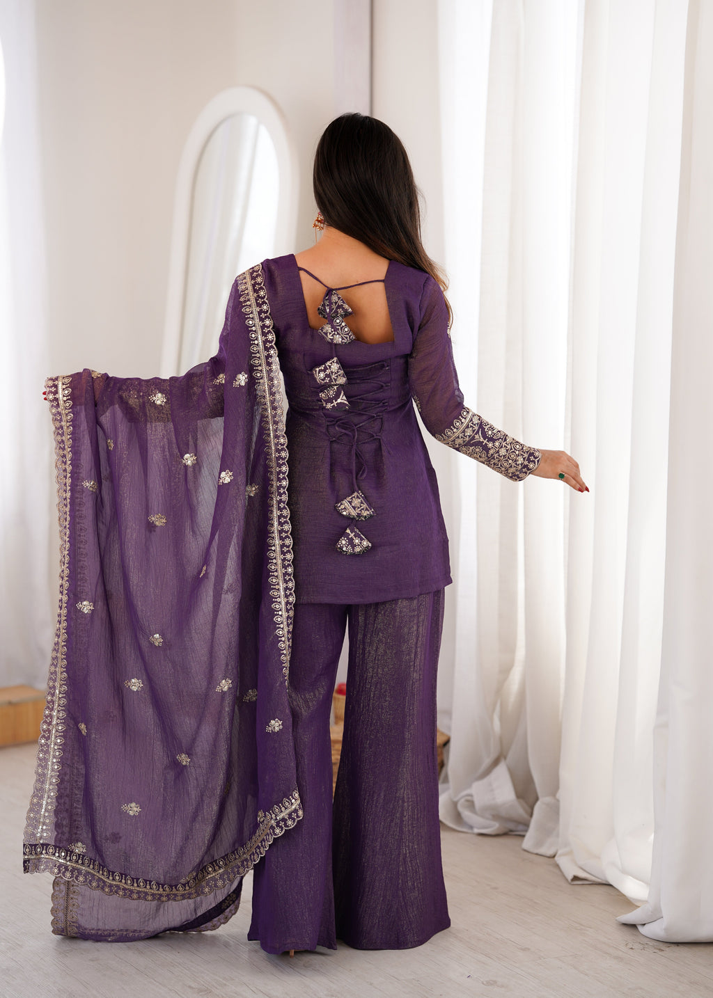 Elegance in Duality Purple and Green