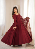 Captivating Charm Maroon Dress in the Spotlight
