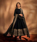 Classic Black Embroidered Anarkali Design